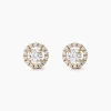 Boucles D'Oreilles Puces Annissa Plaqué Or Jaune Oxyde De Zirconium
