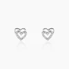 Marc Orian Bijoux Zirconium|Boucles D'Oreilles Argent > Boucles D'oreilles Puces Aoki Argent Blanc Oxyde De Zirconium