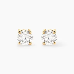Marc Orian Bijoux Or|Boucles D'Oreilles Mariage > Boucles D'Oreilles Puces Aphrodite Ld Or Jaune Diamant Synthétique