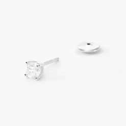Boucles D'oreilles Puces Aphrodite Or Blanc Diamant