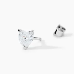 Marc Orian Bijoux Zirconium|Boucles D'Oreilles Argent > Boucles D'oreilles Puces Argent Blanc Schull Oxydes De Zirconium