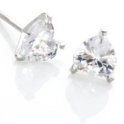 Marc Orian Bijoux Zirconium|Boucles D'Oreilles Argent > Boucles D'oreilles Puces Argent Blanc Schull Oxydes De Zirconium