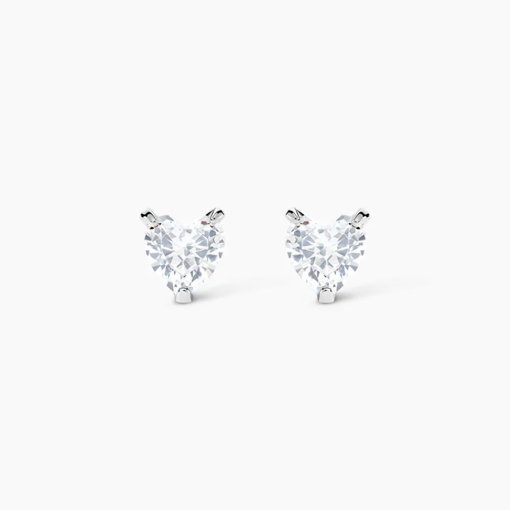 Marc Orian Bijoux Zirconium|Boucles D'Oreilles Argent > Boucles D'oreilles Puces Argent Blanc Schull Oxydes De Zirconium