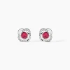 Marc Orian Boucles D'Oreilles Fleur|Boucles D'Oreilles Argent > Boucles D'oreilles Puces Argent Blanc Clover Verre Oxydes De Zirconium