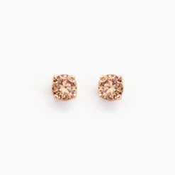 Boucles D'oreilles Puces Argent Rose Rio Santa Teresa Oxyde