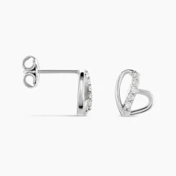 Boucles D'oreilles Puces Arika Argent Blanc Oxyde De Zirconium