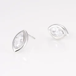 Marc Orian Pendantes|Bijoux Zirconium > Boucles D'oreilles Puces Arone Argent Blanc Oxyde De Zirconium