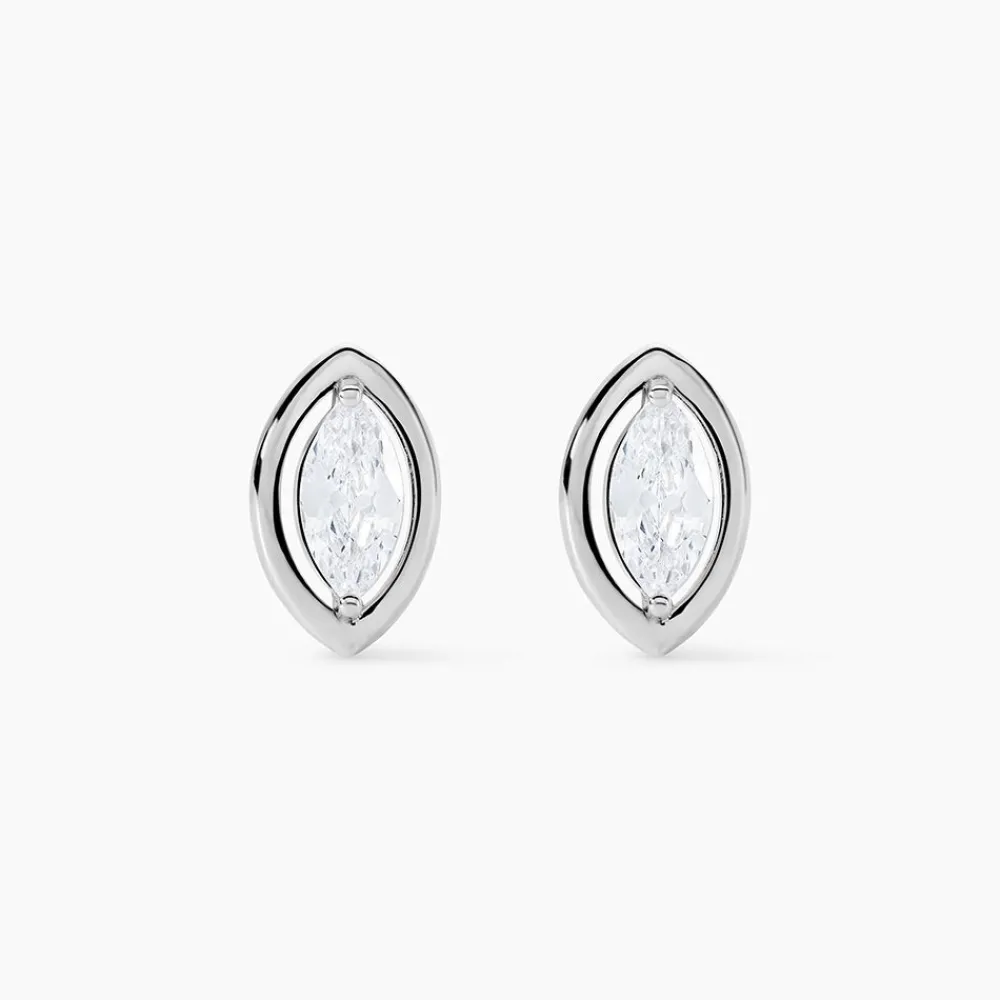 Marc Orian Pendantes|Bijoux Zirconium > Boucles D'oreilles Puces Arone Argent Blanc Oxyde De Zirconium