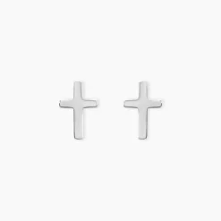 Boucles D'oreilles Puces Ashana Argent Blanc