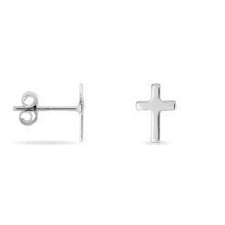Boucles D'oreilles Puces Ashana Argent Blanc