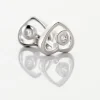 Boucles D'oreilles Puces Ashley Argent Blanc Oxyde De Zirconium