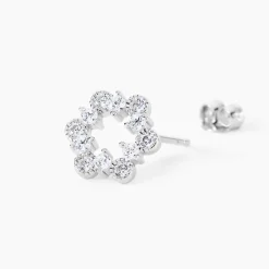 Marc Orian Bijoux Zirconium|Boucles D'Oreilles Fleur > Boucles D'Oreilles Puces Astrea Argent Blanc Oxyde De Zirconium