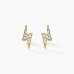 Marc Orian Boucles D'Oreilles Acier Inoxydable|Bijoux Acier Inoxydable > Boucles D'oreilles Puces Aurore Acier Doré Cristal
