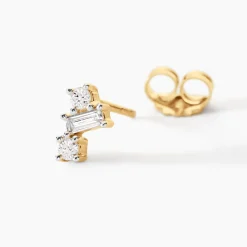 Marc Orian Cadeaux Mariage|Bijoux Diamant > Boucles D'oreilles Puces Baliatista Or Jaune Diamant Synthétique
