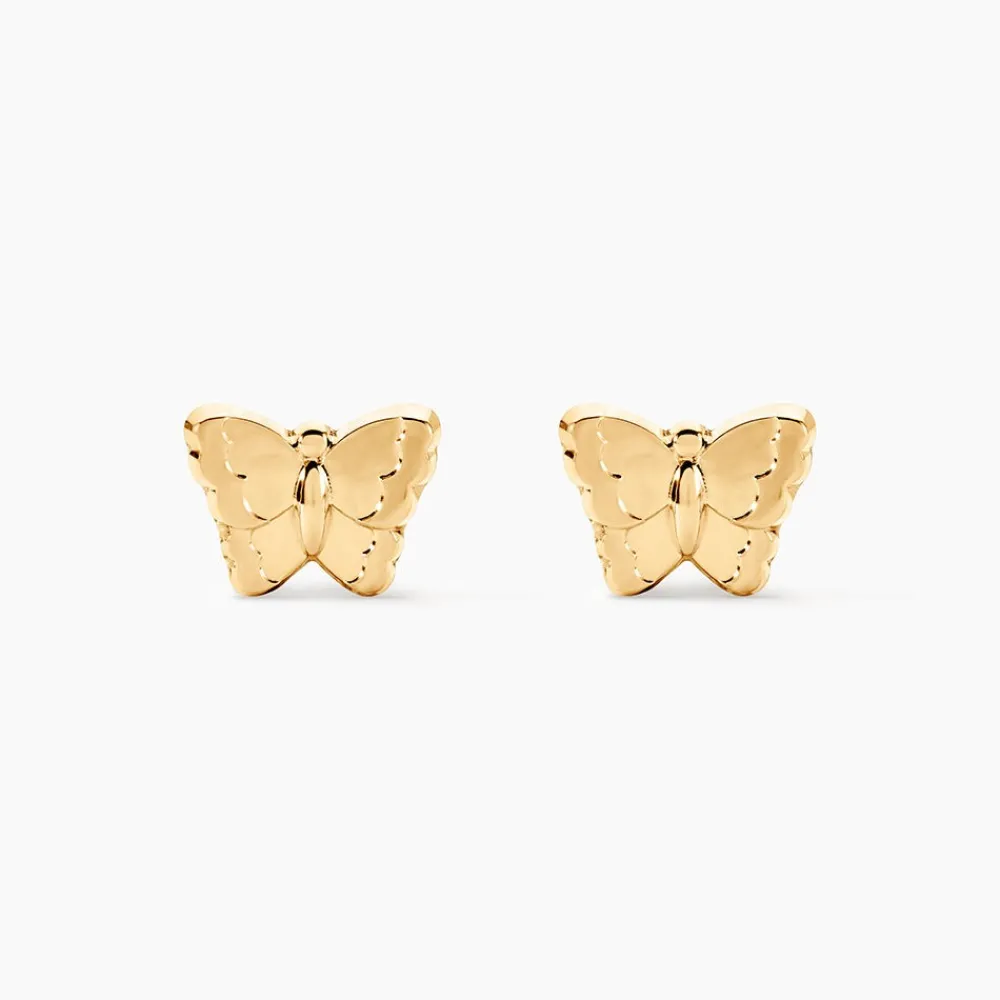 Marc Orian Idées Cadeaux Femme|Boucles D'Oreilles Or > Boucles D'oreilles Puces Bartholomée Papillon Or Jaune