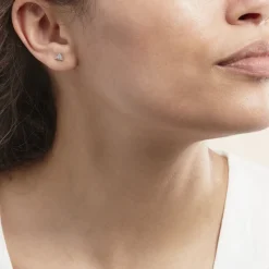 Marc Orian Pendantes|Bijoux Zirconium > Boucles D'oreilles Puces Bartoumieu Argent Blanc Oxyde De Zirconium