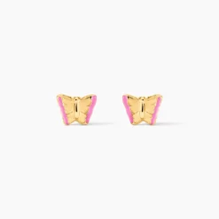 Marc Orian Idées Cadeaux Femme|Boucles D'Oreilles Or > Boucles D'oreilles Puces Bartholomée Papillon Or Jaune