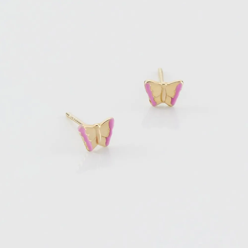 Marc Orian Idées Cadeaux Femme|Boucles D'Oreilles Or > Boucles D'oreilles Puces Bartholomée Papillon Or Jaune