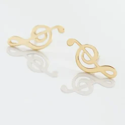 Marc Orian Idées Cadeaux Femme|Boucles D'Oreilles Or > Boucles D'oreilles Puces Bayram Musique Or Jaune