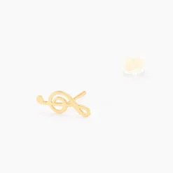 Marc Orian Idées Cadeaux Femme|Boucles D'Oreilles Or > Boucles D'oreilles Puces Bayram Musique Or Jaune