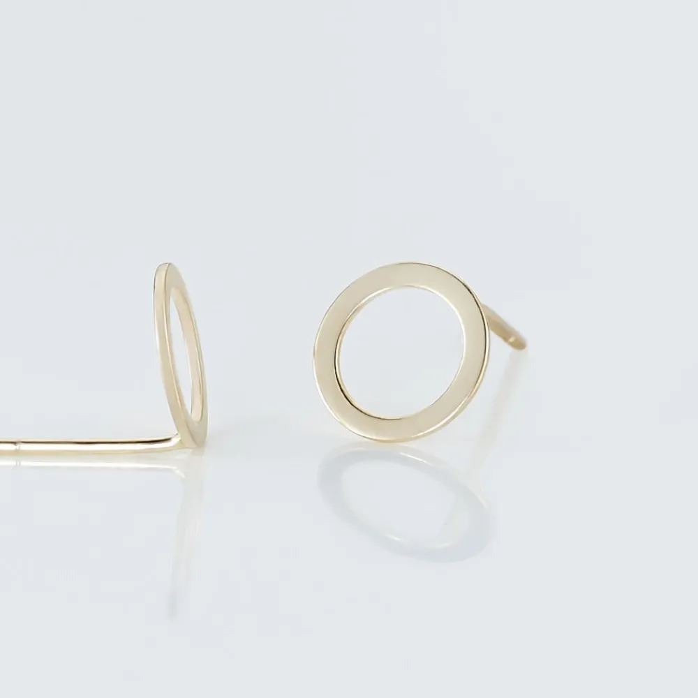 Marc Orian Idées Cadeaux Femme|Boucles D'Oreilles Femme > Boucles D'oreilles Puces Berangere Cercle Or Jaune