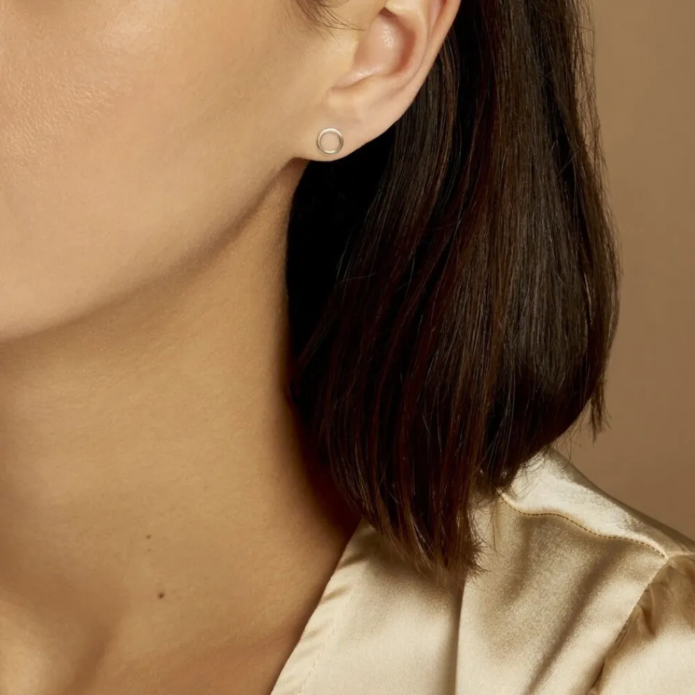 Marc Orian Idées Cadeaux Femme|Boucles D'Oreilles Femme > Boucles D'oreilles Puces Berangere Cercle Or Jaune