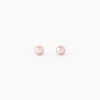 Boucles D'Oreilles Puces Bianca Or Jaune Perle De Culture