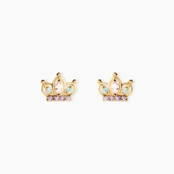 Boucles D'Oreilles Puces Bohumir Or Jaune Oxyde De Zirconium
