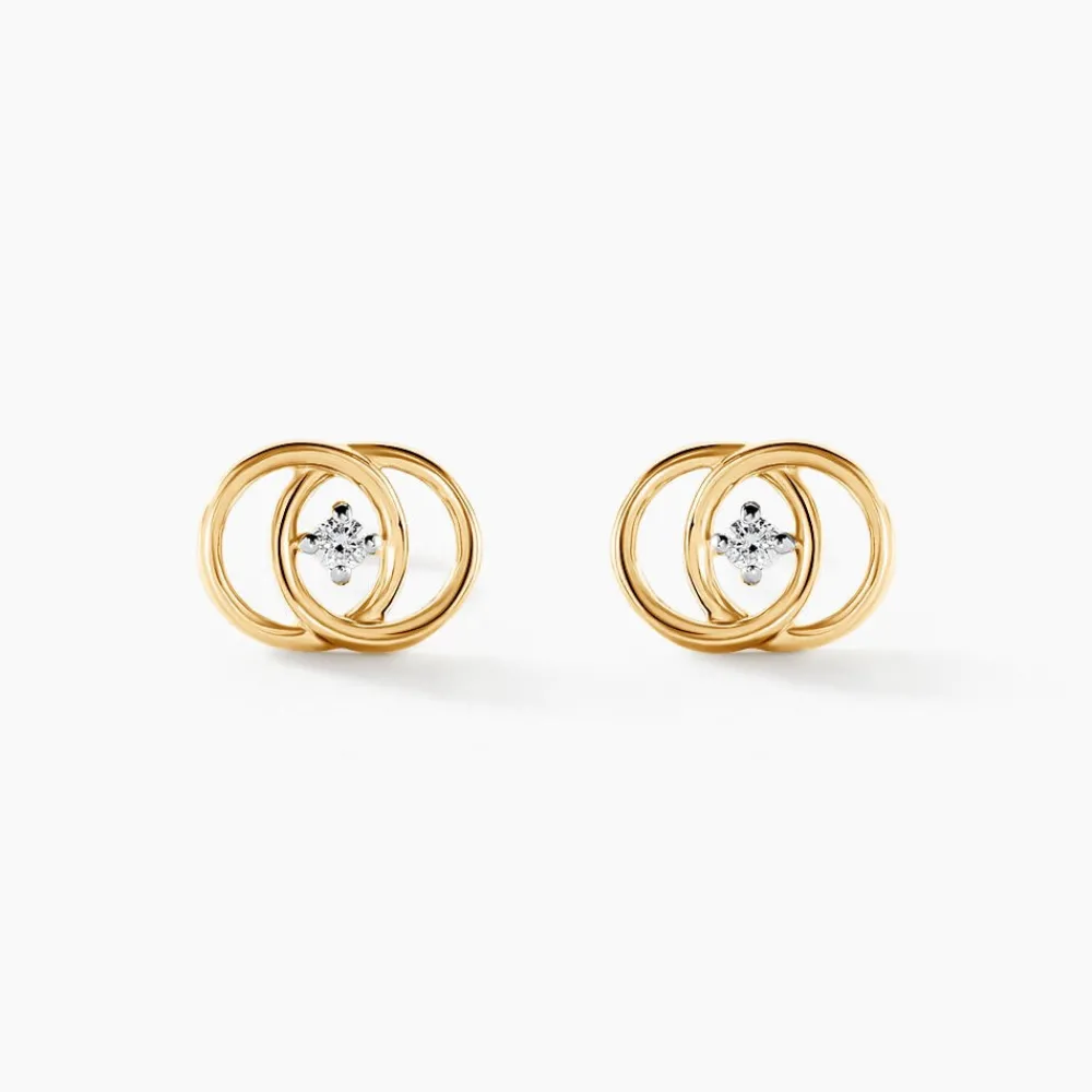 Marc Orian Cadeaux Mariage|Bijoux Diamant > Boucles D'oreilles Puces Briitilia Or Jaune Diamant