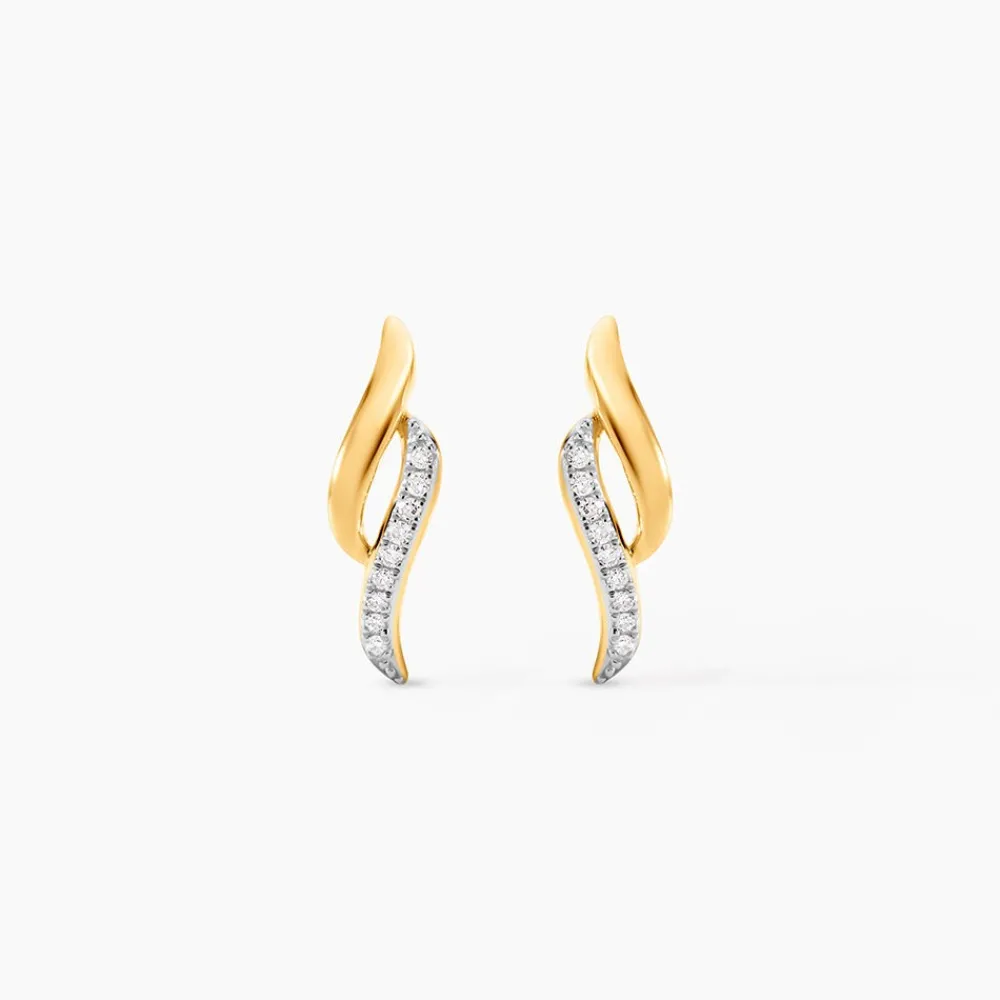 Marc Orian Pendantes|Bijoux Or > Boucles D'oreilles Puces Callum Or Jaune Diamant