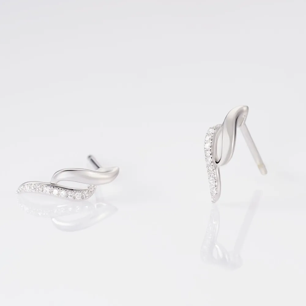 Marc Orian Bijoux Or|Boucles D'Oreilles > Boucles D'oreilles Puces Callum Or Blanc Diamant