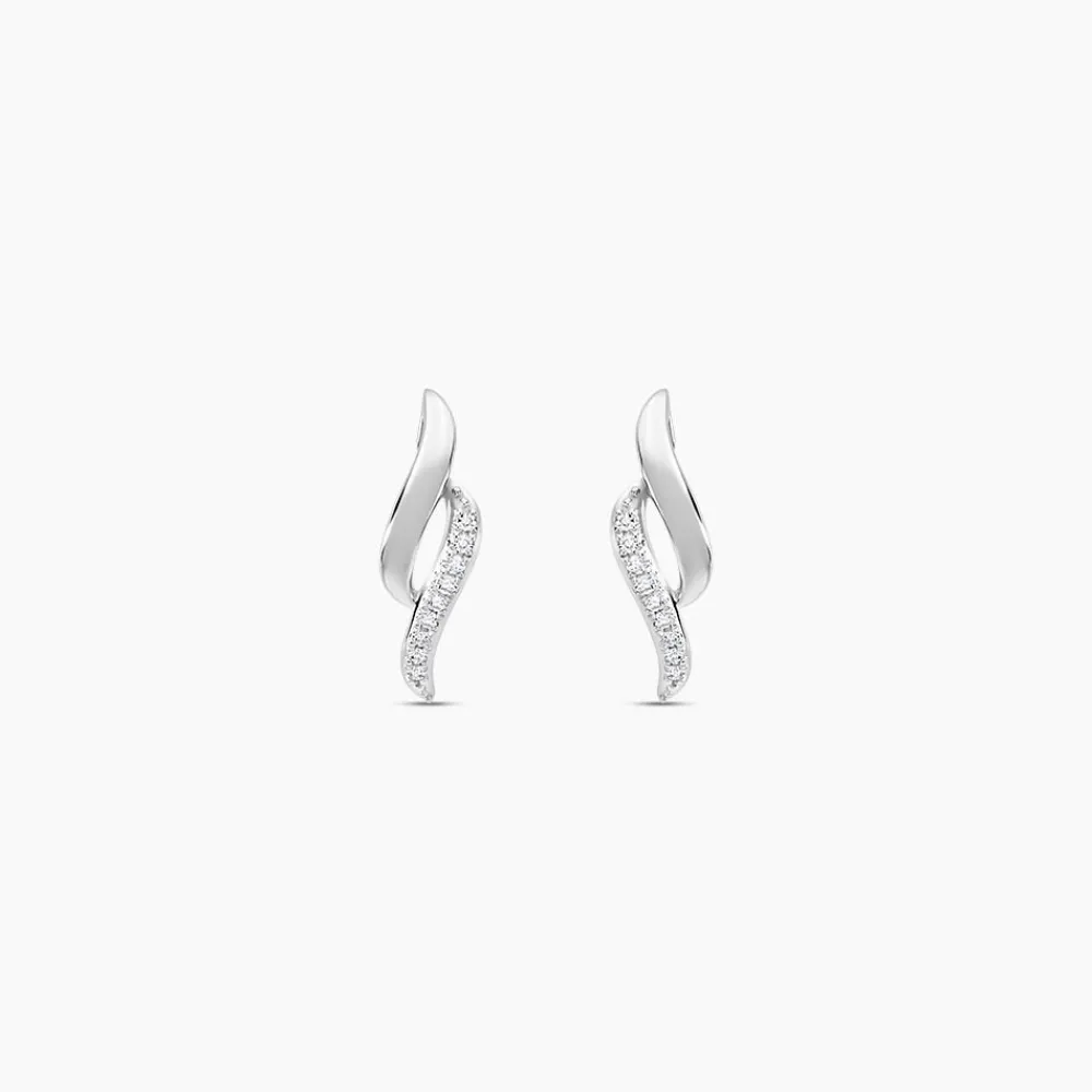 Marc Orian Bijoux Or|Boucles D'Oreilles > Boucles D'oreilles Puces Callum Or Blanc Diamant