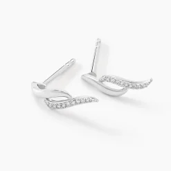 Marc Orian Bijoux Or|Boucles D'Oreilles > Boucles D'oreilles Puces Callum Or Blanc Diamant