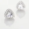 Marc Orian Bijoux Zirconium|Boucles D'Oreilles Argent > Boucles D'oreilles Puces Calvi Argent Blanc Oxyde De Zirconium