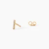 Boucles D'Oreilles Puces Carmelia Plaqué Or Jaune Oxyde De Zirconium