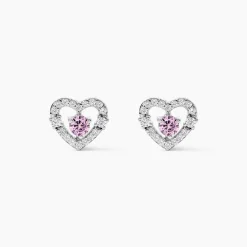 Marc Orian Boucles D'Oreilles Argent|Boucles D'Oreilles Cœur > Boucles D'oreilles Puces Carren Argent Blanc Oxyde De Zirconium