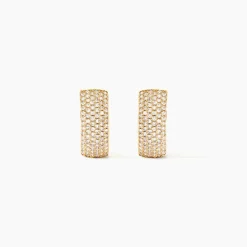Boucles D'oreilles Puces Charlotte Or Jaune Diamant