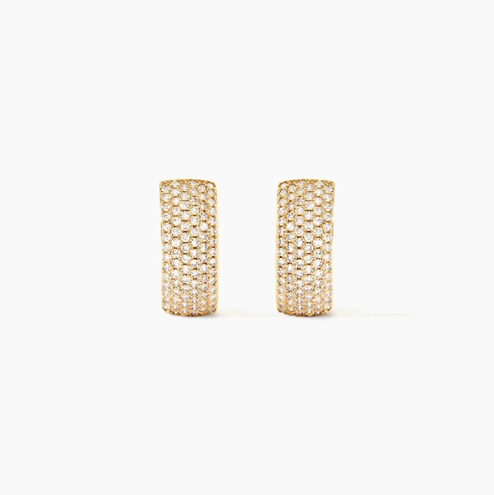 Boucles D'oreilles Puces Charlotte Or Jaune Diamant