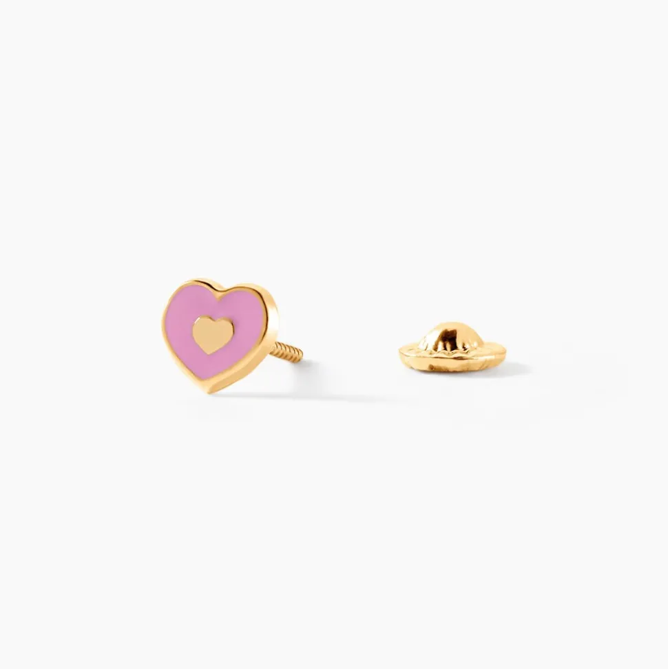 Boucles D'Oreilles Puces Chayim Or Jaune