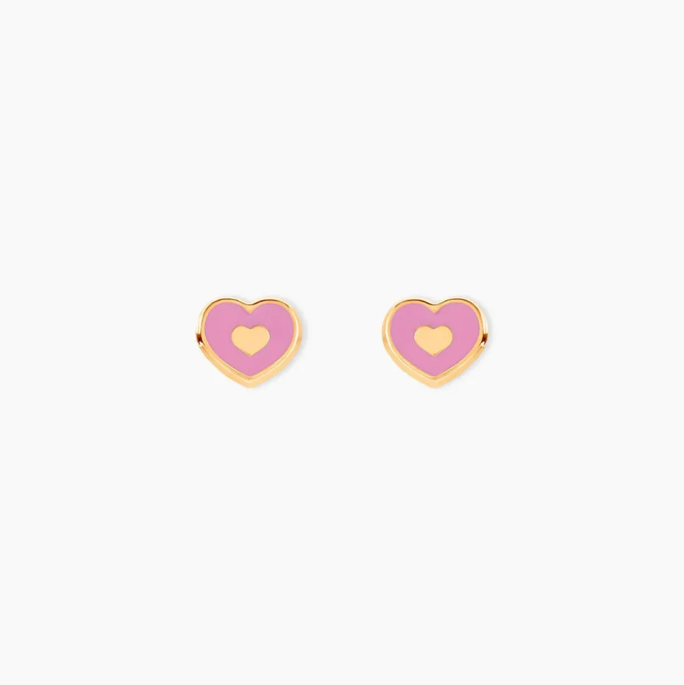 Boucles D'Oreilles Puces Chayim Or Jaune