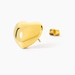 Marc Orian Boucles D'Oreilles Cœur|Boucles D'Oreilles Acier Inoxydable > Boucles D'Oreilles Puces Cherish Acier Jaune