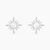 Boucles D'oreilles Puces Clementia Argent Blanc Perle De Culture Oxyde
