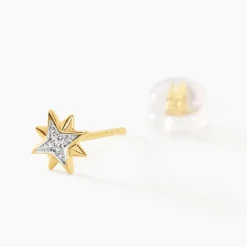 Marc Orian Parures De Mariage|Bijoux Diamant > Boucles D'oreilles Puces Confucius Or Jaune Diamant
