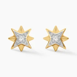 Marc Orian Parures De Mariage|Bijoux Diamant > Boucles D'oreilles Puces Confucius Or Jaune Diamant