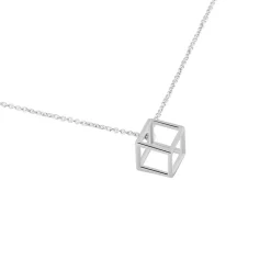 Marc Orian Colliers Fantaisie|Colliers > Boucles D'oreilles Puces Cubik Argent Blanc