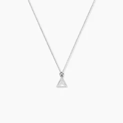 Boucles D'oreilles Puces Cubik Argent Blanc