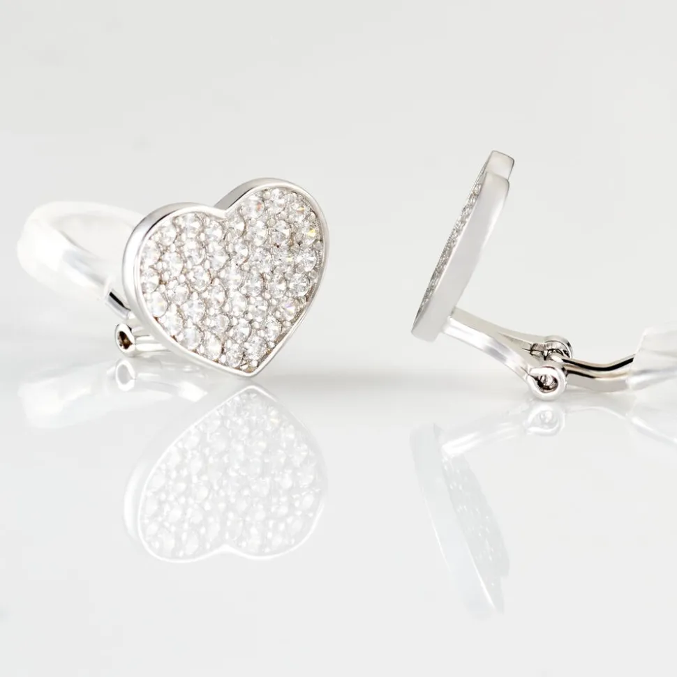 Boucles D'oreilles Puces Darwin Argent Blanc Oxyde