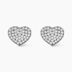 Boucles D'oreilles Puces Darwin Argent Blanc Oxyde
