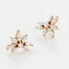 Marc Orian Bijoux Zirconium|Boucles D'Oreilles Fleur > Boucles D'oreilles Puces Davena Argent Rose Oxyde De Zirconium