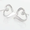 Boucles D'oreilles Puces Daviane Argent Blanc Oxyde De Zirconium
